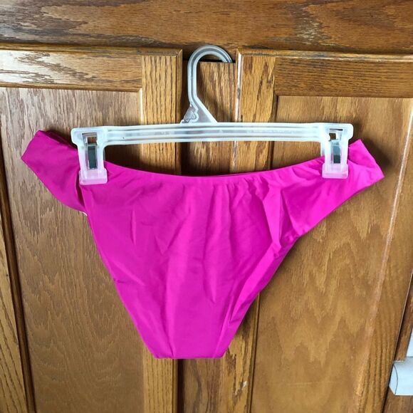 NWT J Crew Resortwear Curved waist cheeky Bikini Bottom Pink Fuchsia… - Picture 5 of 10